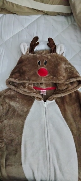 COPY - Rudolph the red nose reindeer Onesie/Pajamas. - Picture 3 of 12